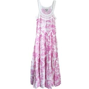 Zadig & Voltaire Pink and White Floral Maxi Dress